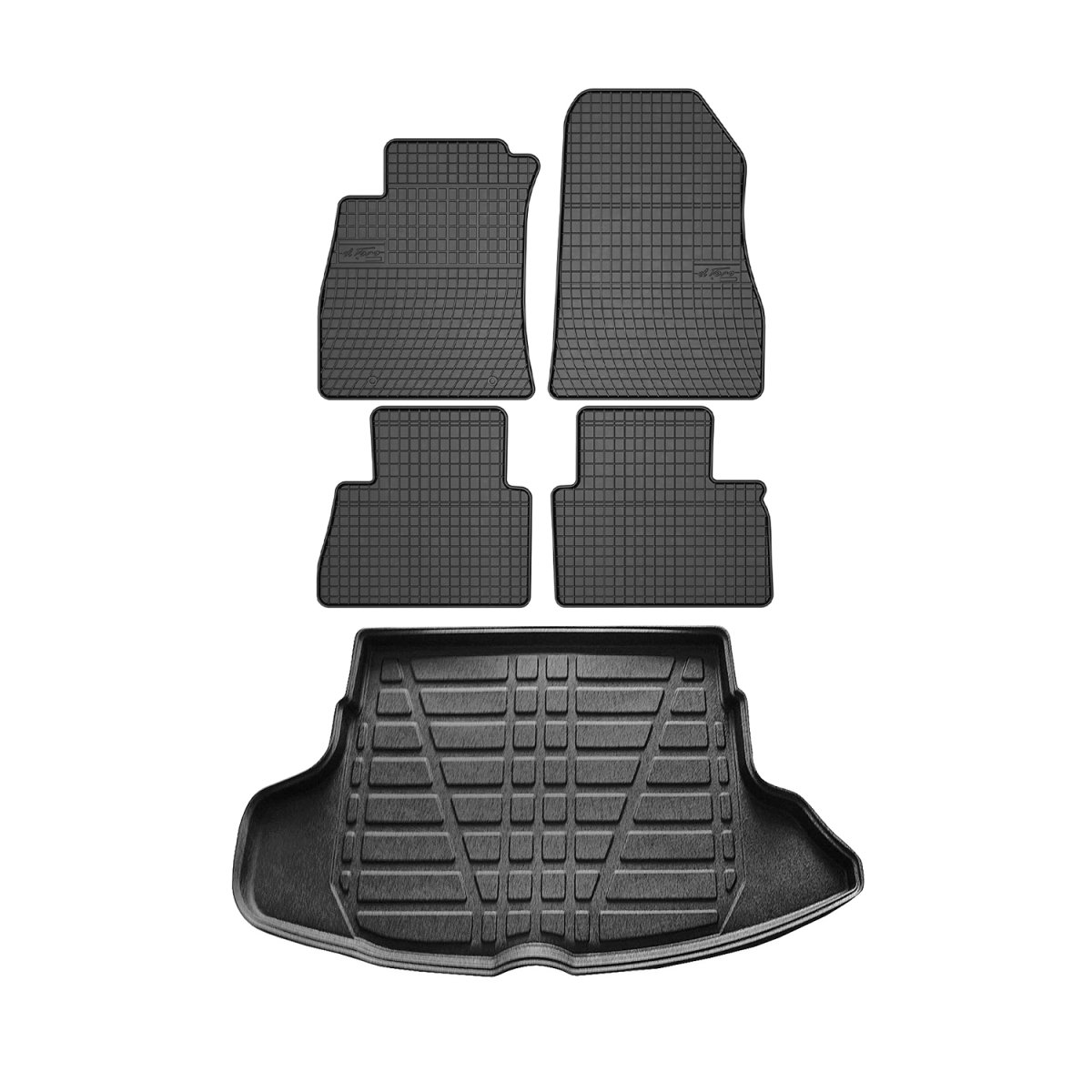Nissan Juke Floor-Trunk Mats - Omac - El-Toro & YPS - Black - '11-'14 Nissan Juke Floor-Trunk Mats - Omac - El-Toro & YPS - Black - '11-'14